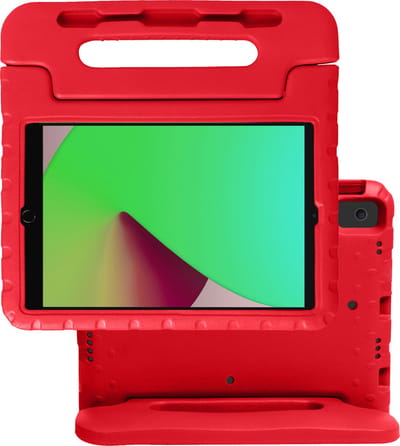 Hoes - Geschikt voor Apple iPad 7 (2019) - 10.2 inch - 7e Generatie - Kinderhoes Shockproof Bumper - Kidsproof Case - Tablet Hoesje - Kinder Hoes Cover - Rood