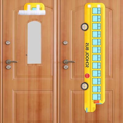Decoratieve Raam- en Deurgordijnen voor Schoolklassen - 2 Stuks, Perfect voor Kleuter- en Basisschool, Persoonlijke Versiering voor Leraren