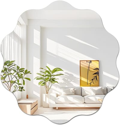 Dailygoods- Wandspiegel 40 cm - Ronde Spiegel - Zelfklevende Spiegel - Acryl Spiegel - Tegelspiegel - DIY Spiegel