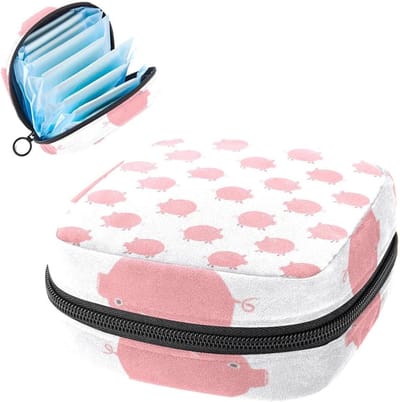 Periode Pouch - Tampon Houder - Intieme hygiëne - Zacht en duurzaam - 17 x 17 x 12 cm - Meerkleurig