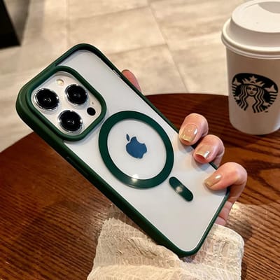 Luxe Magnetische Draadloze Oplader Voor Magsafe Hoes Voor iPhone 15 14 13 12 11 Pro XR XS Max Schokbestendig Zacht Bumper Hoesje Transparant Hoesje For iPhone 15 black