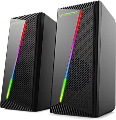 Esperanza - 2.0 USB-luidspreker met RGB-LED in regenboogkleuren