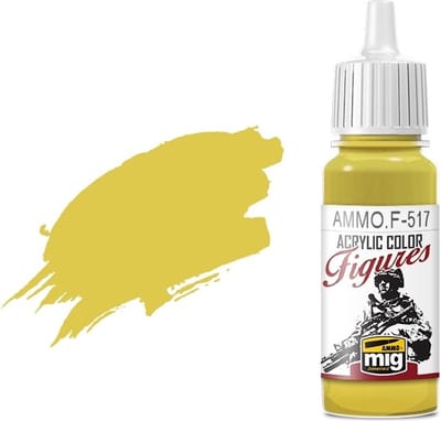 AMMO by Mig Jimenez Hobbyverf Acrylverf - MIG F517 Figure Paints - Pale Gold Yellow - Acryl - 17ml Verf flesje - 17 ml