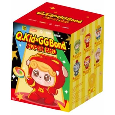 Jotoys Q Kid X GG bond Super Bro Serie Blind Box Speelgoed Decoratie Dierlijk Karakter Schattige Pop Rugzak Bedeltje Mystery Box Leuke Cadeaus Premium Kwaliteit red