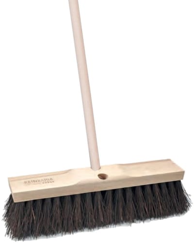 Sorex Straatbezem Bassin van hout - 60 cm - harde vezels - buitenbezem - Luxe kwaliteit - Steel 120 cm- Voor beton/keramische tegels - Geen krassen