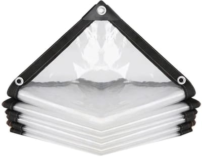 Dailygoods- Zeildoek Waterdicht - 0,12 mm PE-weefsel - UV-bestendig - Versterkte Randen - 1x2m - 16 Ogen met Messing Gaten - Afdekzeil