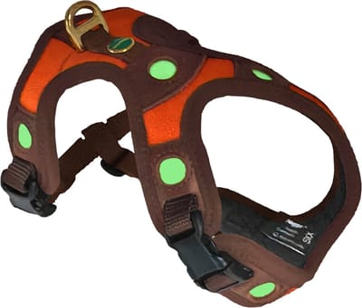 Niggeloh Zweet Harnas Follow Light LICHTBLICK – Lichtgevend Hondentuig / Hondenharnas Oranje XS