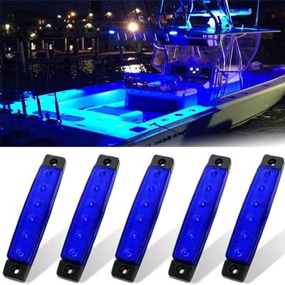 Boot Navigatieverlichting - LED Verlichting - Veilig Varen - Waterdicht Ontwerp - 5 Stuks - Blauw