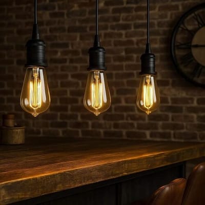 KS Verlichting Wire & Holder zwart hanglamp E27 – slanke metalen pendel 250 cm