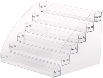 Nagellak Organizer - Opbergrekje - Schoon Tafelblad - Zes Lagen - 31x26x21cm - Transparant
