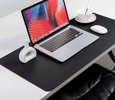 ValeDelucs XL Muismat Bureau Onderlegger - Bureau Deskmat Organizer Mousepad Accessoires - Muis en Toetsenbord Pad - Desktop Computer Bureaumat - Geschikt als Gaming Muismat - Antislip mat - 90 x 40 cm - Zwart