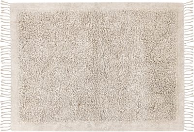 BITLIS - Vloerkleed - Lichtbeige - 140 x 200 cm - Katoen