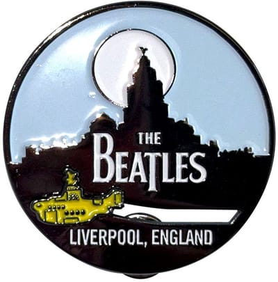 The Beatles - Liverpool Skyline & Yellow Submarine Pin - Multicolours