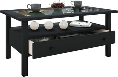 Houten bijzettafel Salontafel Sofa-tafel Woonkamertafel Lade Lingis L