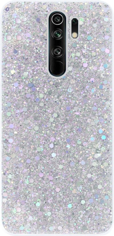 ADEL Premium Siliconen Back Cover Softcase Hoesje voor Xiaomi Redmi 9 - Bling Bling Glitter Zilver