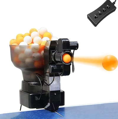 Tafeltennis Robot - Ping Pong Machine - Training Oefenen - 36 Spin Patronen - 41x36x32cm - Zwart