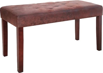 Elegante bank CAMBRIDGE 90cm sigaarbruin Chesterfield-look