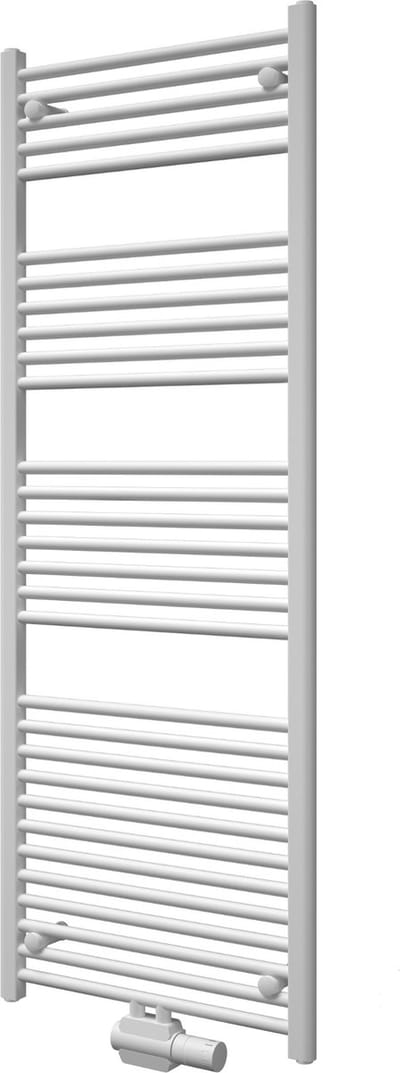 Radiatorconnect handdoekradiator wit-recht-midden aansluiting B 400 x H 700.
