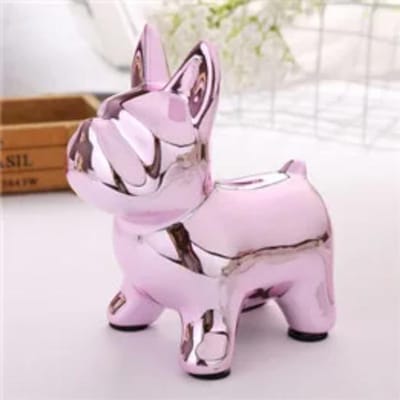 Roze Franse Bulldog Europese Keramische Ambachten Bulldog Spaarpot Woondecoratie Leuke Spaarpot Ornamenten Creatieve Bulldog Spaarpot
