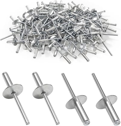 120 Stuks Blinde Popnagels Assortiment, Ronde Kop, Geschikt voor Huishoudelijke Apparaten, Motorvoertuigen en Mechanische Toepassingen (4.8 x 16 x 16mm)