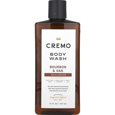 Cremo, Toutes Saisons, Gel Douche, Non. 8, Bourbon et Chêne, 16 fl oz (473ml) black
