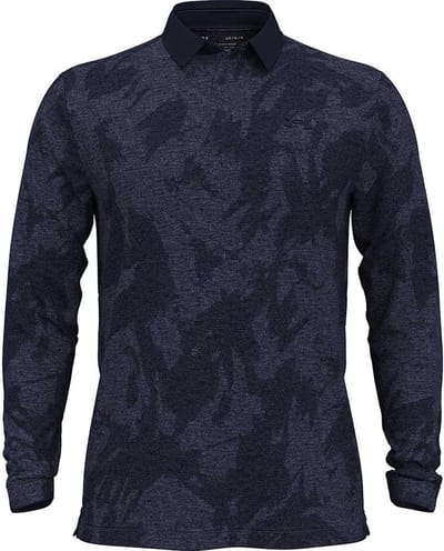 Under Armour Golf Playoff Jacquard Lange Mouw Poloshirt Blauw L