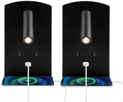 Bedlampjes Hoofdbord - Leeslampjes - Bedlamp Slaapkamer Volwassenen - 2 Stuks - Zwart