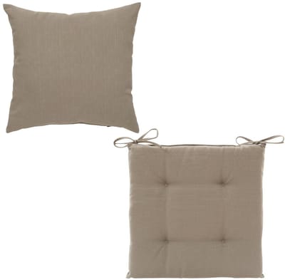 Hesperide tuinkussen set - lichtbruin - polyester - uv/waterbestendig