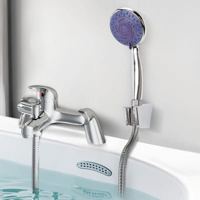 Moderne Badkamer Mengkraan met Douchekop, H59 Messing, Enkele Hendel, 3-in-1 Handdouche en 1.5m Doucheslang voor Luxe Badkamerervaring
