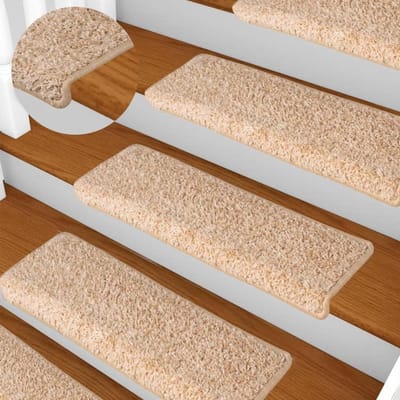 Traptrede matten - Trapbekleding - Veiligheid en comfort - Wasbaar en omvouwbaar - 15 stuks - Goudkleurig