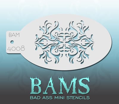 Bad Ass Stencil Nr. 4008 - BAM4008 - Schmink sjabloon - Bad Ass mini - Geschikt voor schmink en airbrush