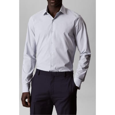 Calvin Klein Slim Essential Poplin Shirt Denim Day Taglia: 37 | Camicie Business Outlet | Uomo | Blu