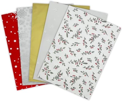 Cadeaupapier voor Kerstmis - Multicolor - 50 x 35 cm - Premium Tissuepapier - Voor Geschenken en Feestdecoratie