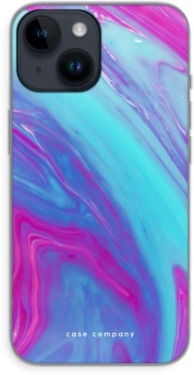 Case Company® - Hoesje geschikt voor iPhone 14 hoesje - Zweverige regenboog - Soft Cover Telefoonhoesje - Bescherming aan alle Kanten en Schermrand