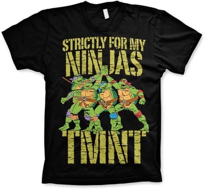 Teenage Mutant Ninja Turtles Heren Tshirt -S- Strictly For My Ninjas Zwart