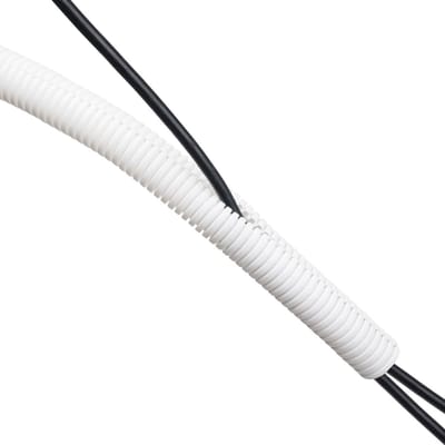 Famanu – Kabelbuis - flexibele kabelbeheeroplossing voor het organiseren van kabels van tv‘s - pc‘s en gameconsoles - kabels afdekken - kabelmanagement 1,1 meter lengte x 25 mm buitendiameter - wit