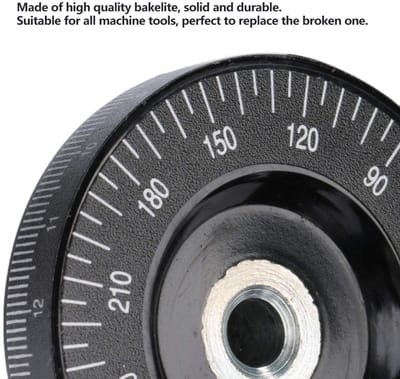 Dailygoods- Handwiel duurzaam - Bakeliet - 63 mm - Handvat - Industrieel gebruik - Hoog draagvermogen - Geschikt voor werktuigmachines - Bedieningswiel