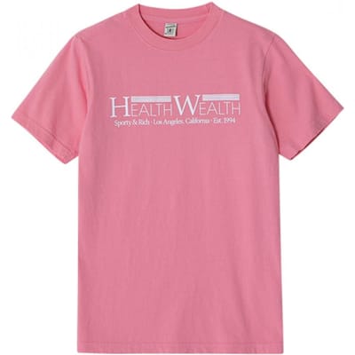 Sportief Rijk Ts877sw Gezondheid Rijkdom Gezondheid Rijkdom Gemeenschappelijk T-shirt met korte mouwen TS877SW (XS) pink