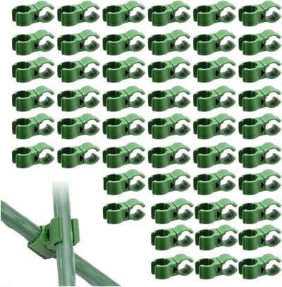 Thijox - 50 Stuks Verbindingsclips voor Plantenstok | Plantstok Verbinder voor Tuinaccessoires | Ideaal voor Klimplanten, Potplanten, en Tuinbedden |