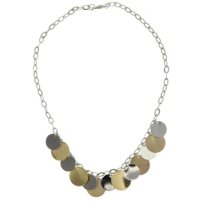 Behave - Ketting met ronde hangers, nikkelvrij - Trendy modeaccessoire met metallic details - 45 cm