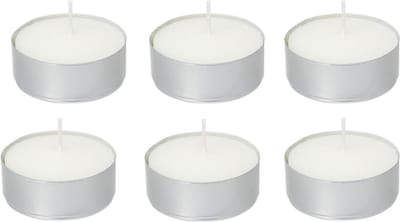Cactula Maxi Waxinelichtjes – 36 Stuks – 8 Uur Brandtijd – Wit – Zilveren Cup – Groot Formaat