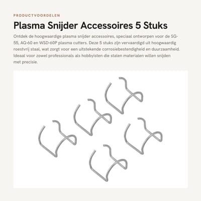 Dailygoods- Plasma Snijgereedschap Hoogwaardig - Spacer/Shield/Cup - Draadbescherming - Isolatie Beugel - Geschikt voor SG-55/AG-60/WSD-60P - Roestvrij Staal - Plasmasnijder