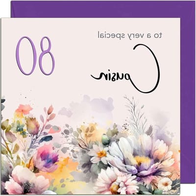 Verjaardagskaart Neef - Kaart voor Neef - Verjaardag Vieren - Dikke Kwaliteit Kaart - 145 x 145mm - Paars