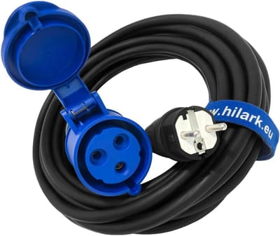 Verlengsnoer H07RN-F 3g2,5 mm CEE Adapter voor Camping, Caravan, Boot en Bouwplaats - 50 meter