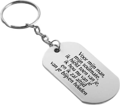 Akyol - voor mijn man, mijn soulmate, ik hield toen van je, ik hou nu van je en ik zal altijd van je blijven houden sleutelhanger - Liefde - mensen die liefde willen delen naar iemand - valentijnsdag - cadeautje - verjaardagscadeau - verjaardag