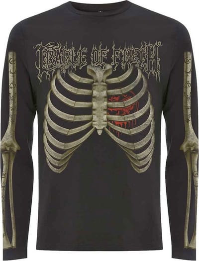 Cradle Of Filth - Skeleton Longsleeve shirt - S - Zwart