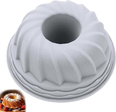 Siliconen Bakvorm 24 cm, Antiaanbaklaag, Temperatuurbestendig, Makkelijk Schoon te Maken voor Turbantaart, Marmercake en Roergebak