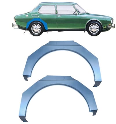 Reparatiepaneel achterspatbord voor Saab 99 1967-1987 / Links + Rechts / Set