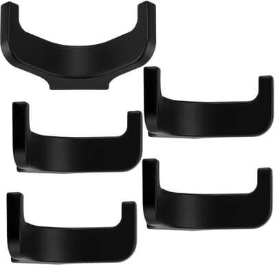 SOTECH 5 stuks Dubbele haken BILL zwart mat 72,5 x 29 x 37,5 mm met verborgen montage Jashaken uit de BlackLine collectie