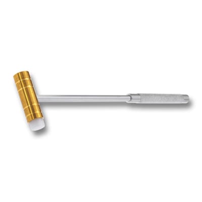 Kisthamer, messing, met eenzijdige nylon inzet en aluminium steel, lengte: 240 mm
